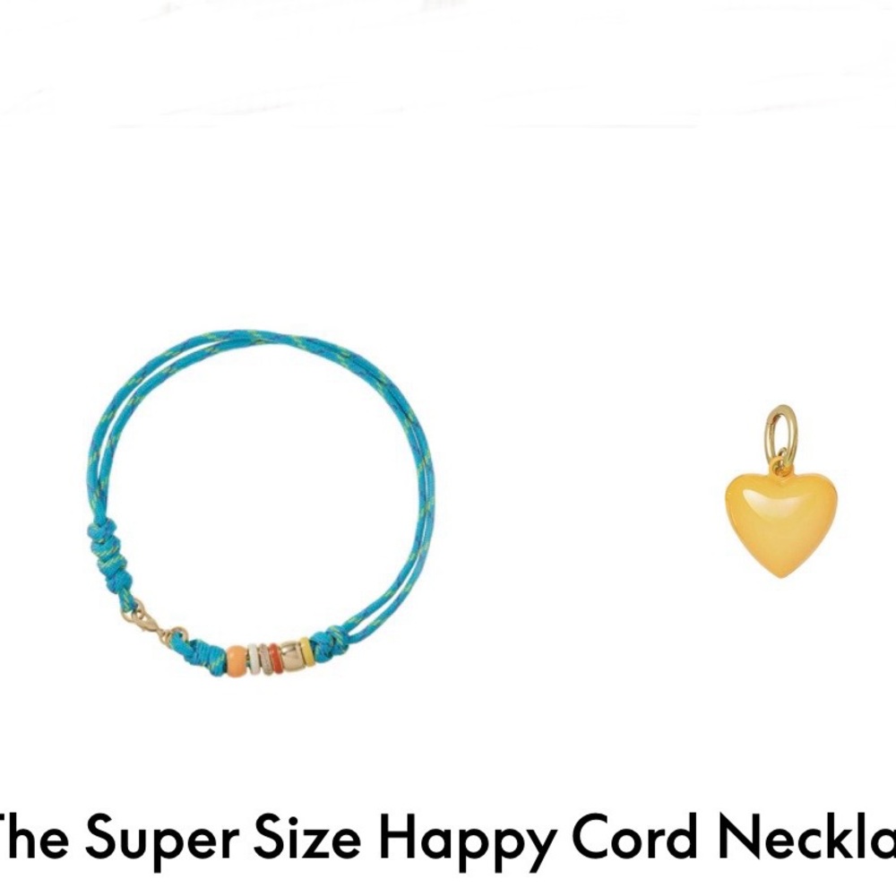 Roxanne Assoulin The Super Size Happy Cord Necklace with yellow charm firm price - Picture 2 of 7